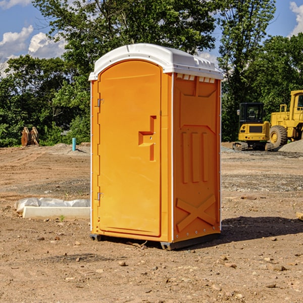 how often are the porta potties cleaned and serviced during a rental period in Bronwood